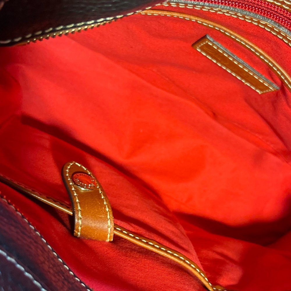 Dooney & Bourke Black and Brown Leather Tote Bag - Picture 7 of 12